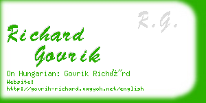 richard govrik business card